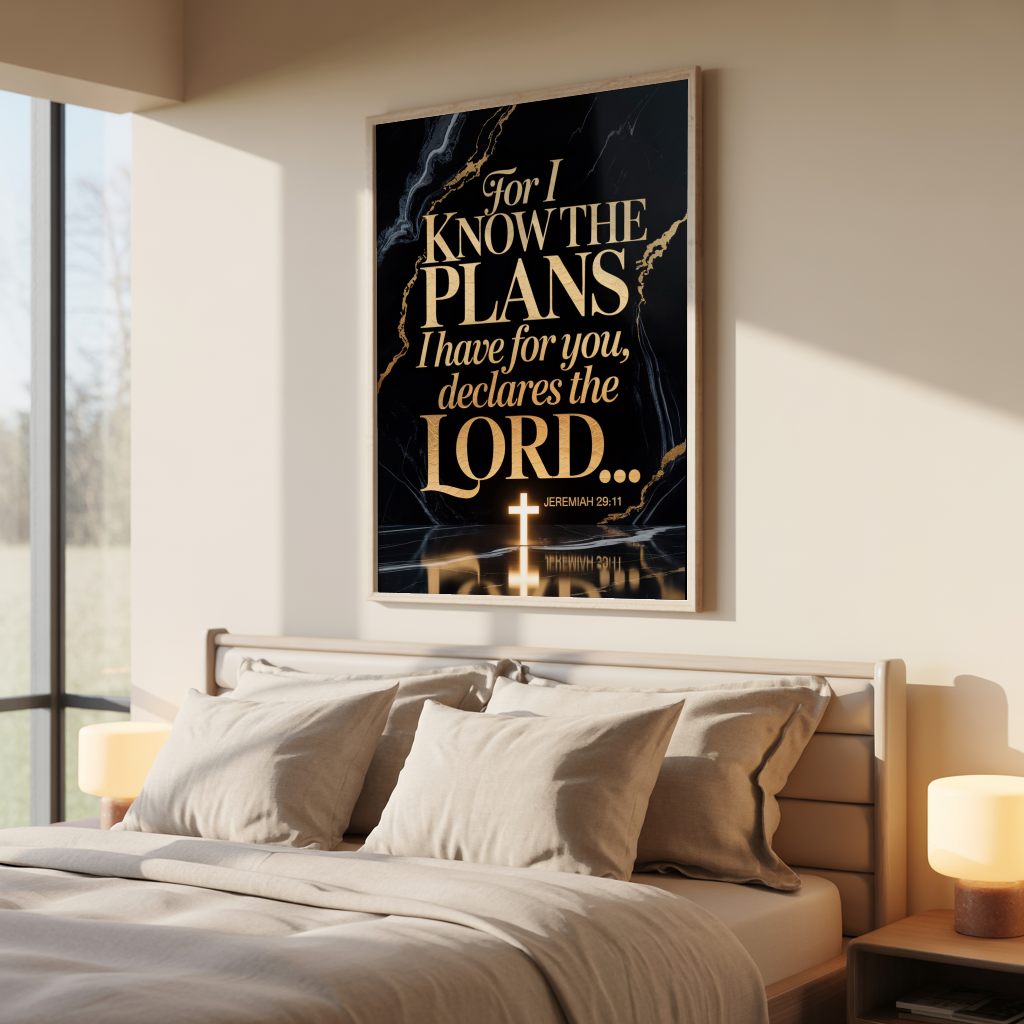 "God's Plans for You" - Jeremiah 29:11 Dramatic Scripture Wall Art