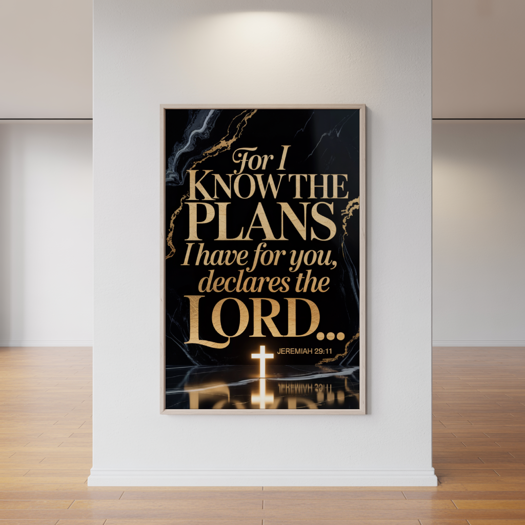 "God's Plans for You" - Jeremiah 29:11 Dramatic Scripture Wall Art