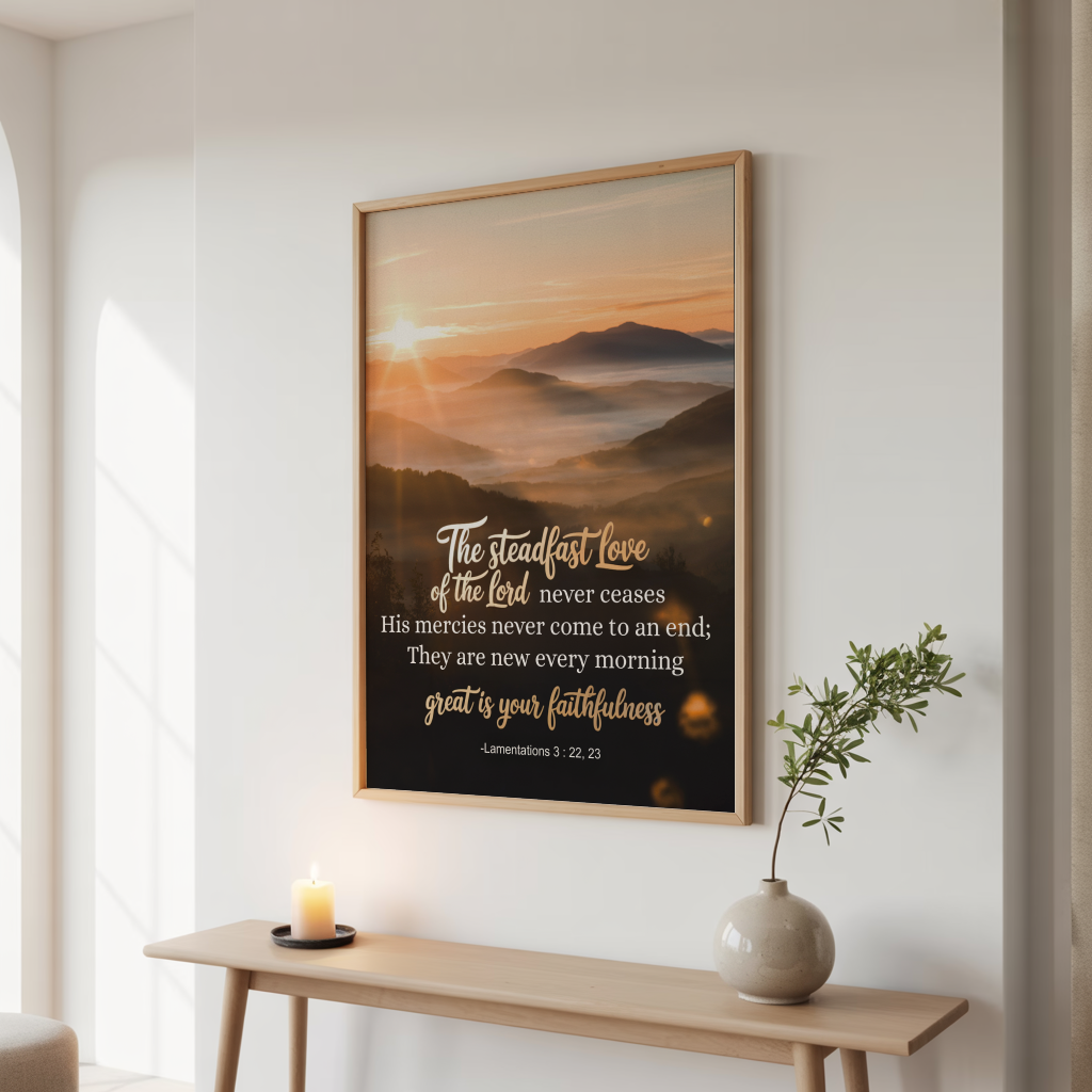 "Morning Mercies" - Lamentations 3:22-23 Scripture Wall Art