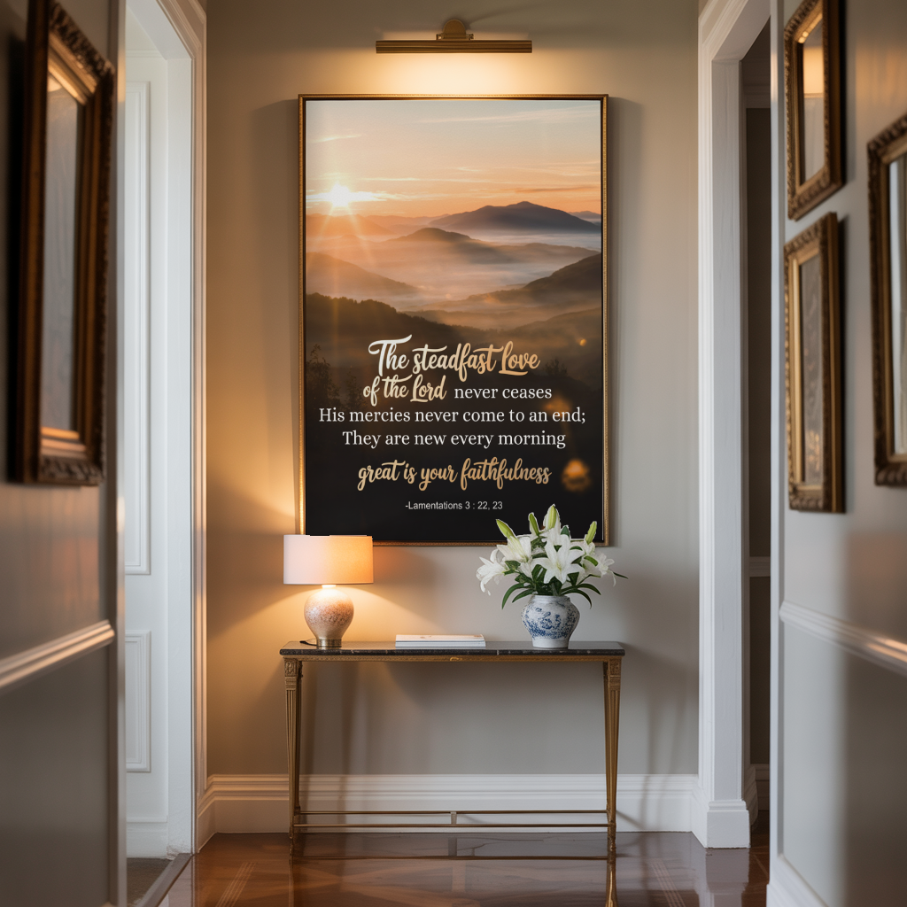 "Morning Mercies" - Lamentations 3:22-23 Scripture Wall Art