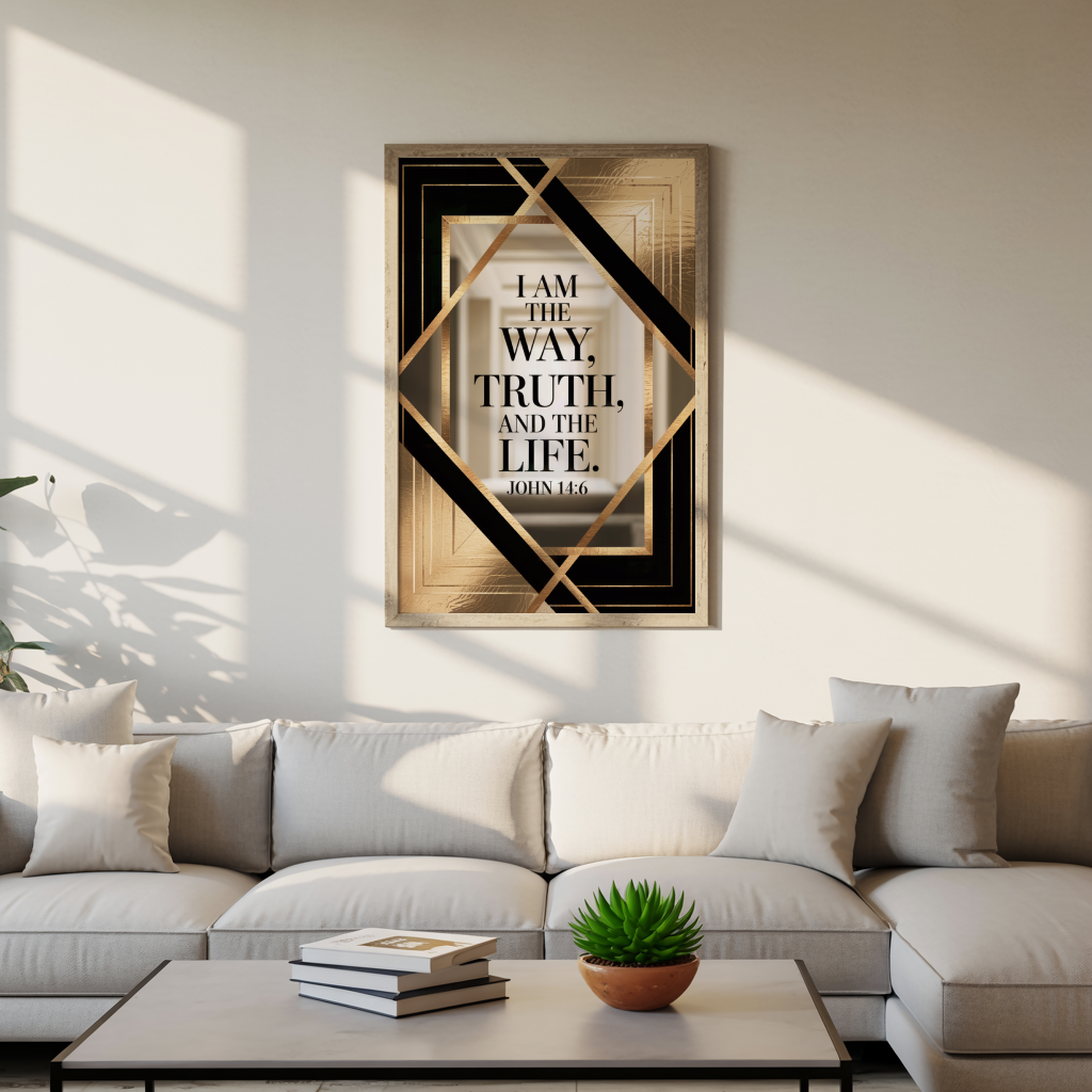 "The Way, Truth & Life" - John 14:6 Luxury Scripture Wall Art