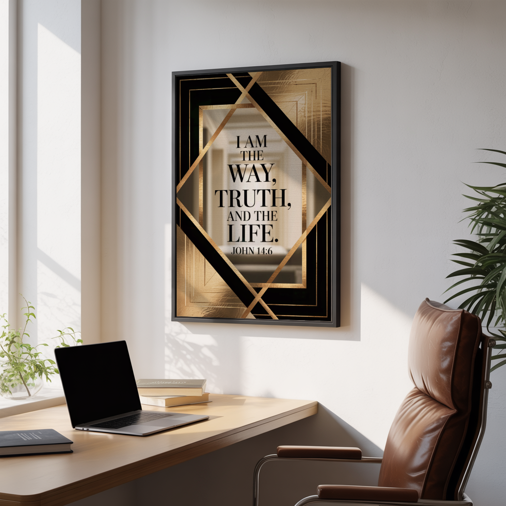"The Way, Truth & Life" - John 14:6 Luxury Scripture Wall Art