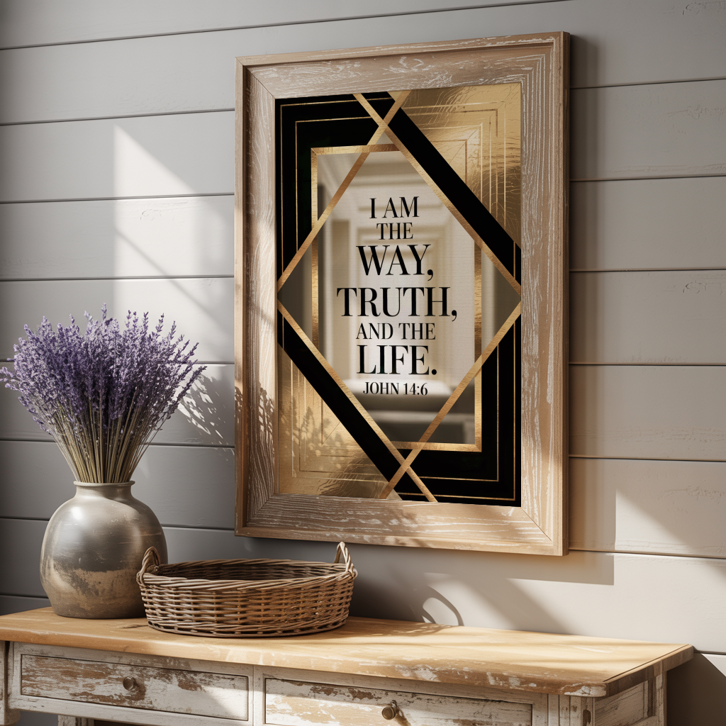 "The Way, Truth & Life" - John 14:6 Luxury Scripture Wall Art