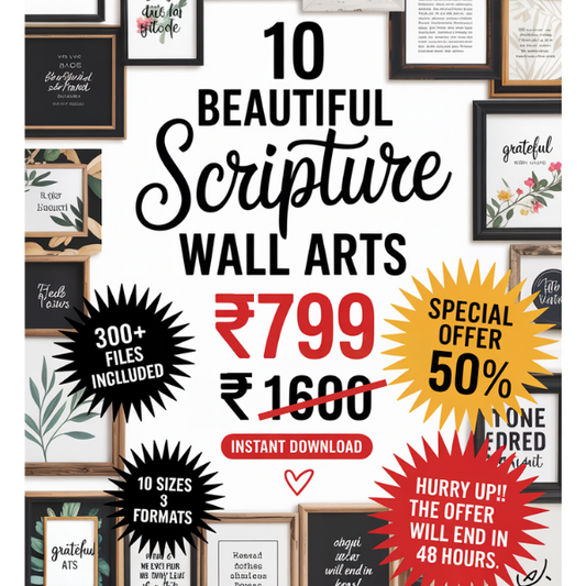 10-Piece Faith &  Home Scripture Art Bundle