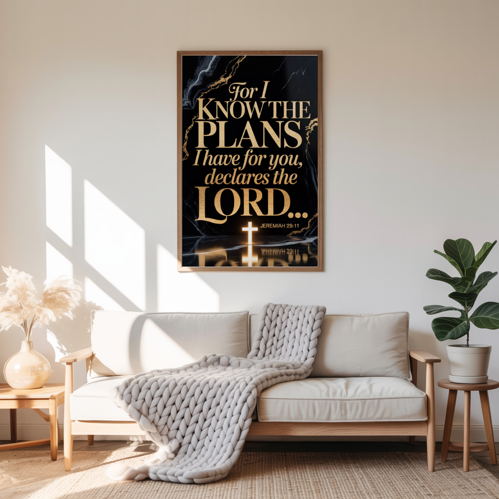 "God's Plans for You" - Jeremiah 29:11 Dramatic Scripture Wall Art