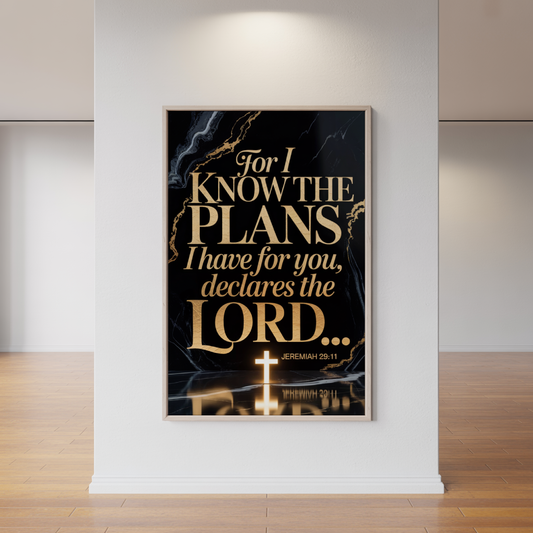 "God's Plans for You" - Jeremiah 29:11 Dramatic Scripture Wall Art