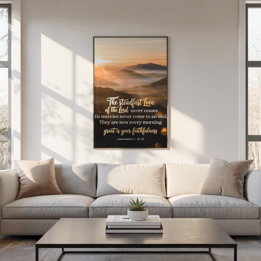 "Morning Mercies" - Lamentations 3:22-23 Scripture Wall Art