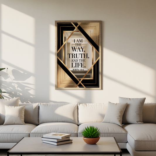"The Way, Truth & Life" - John 14:6 Luxury Scripture Wall Art