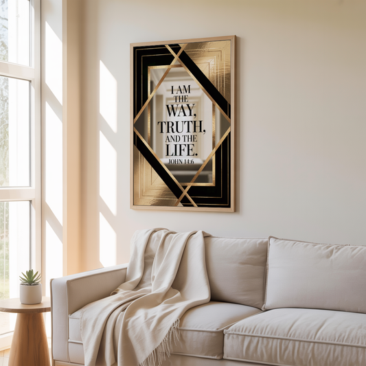 "The Way, Truth & Life" - John 14:6 Luxury Scripture Wall Art